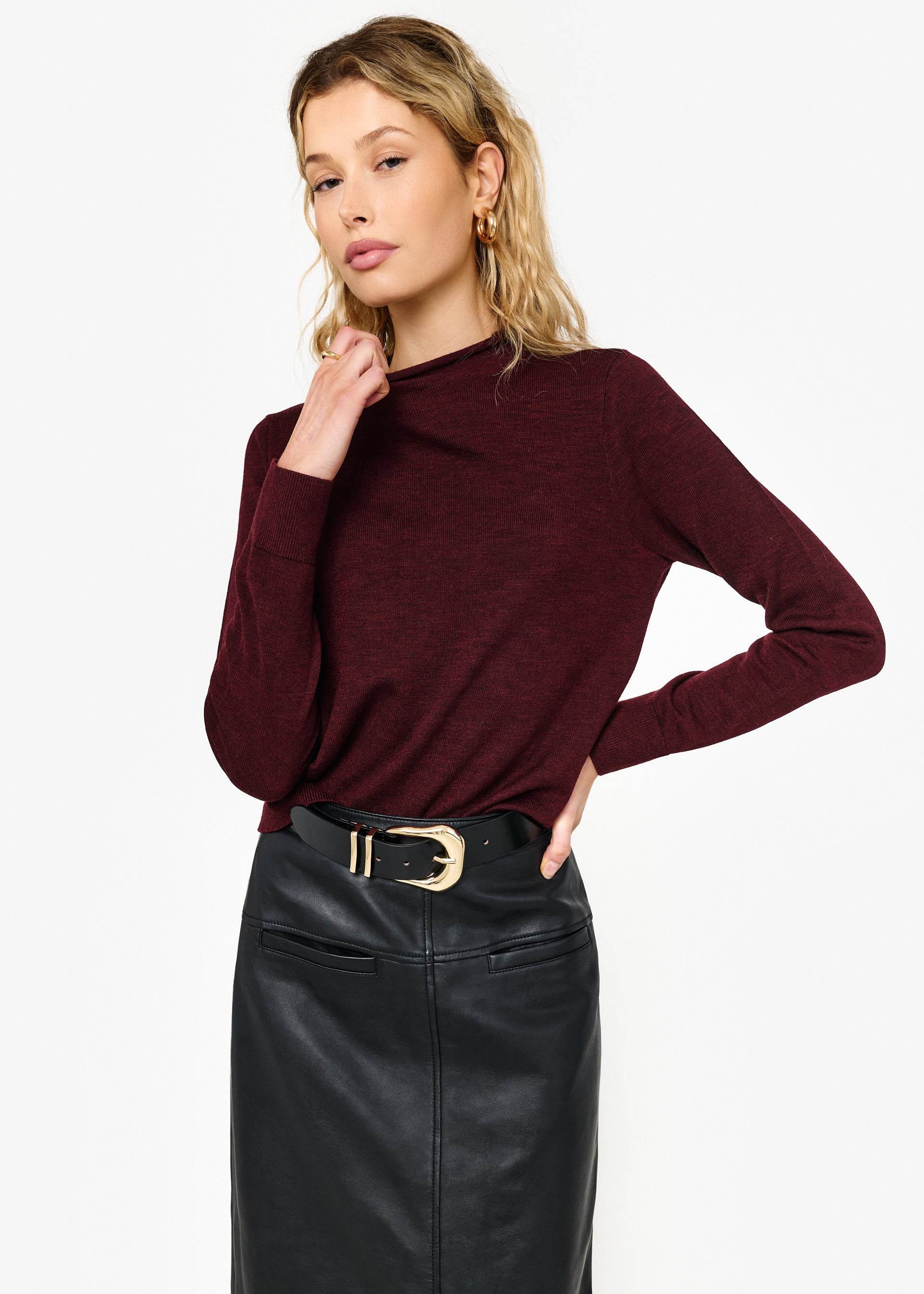 Gwendolyn Sweater Cranberry CAMI NYC