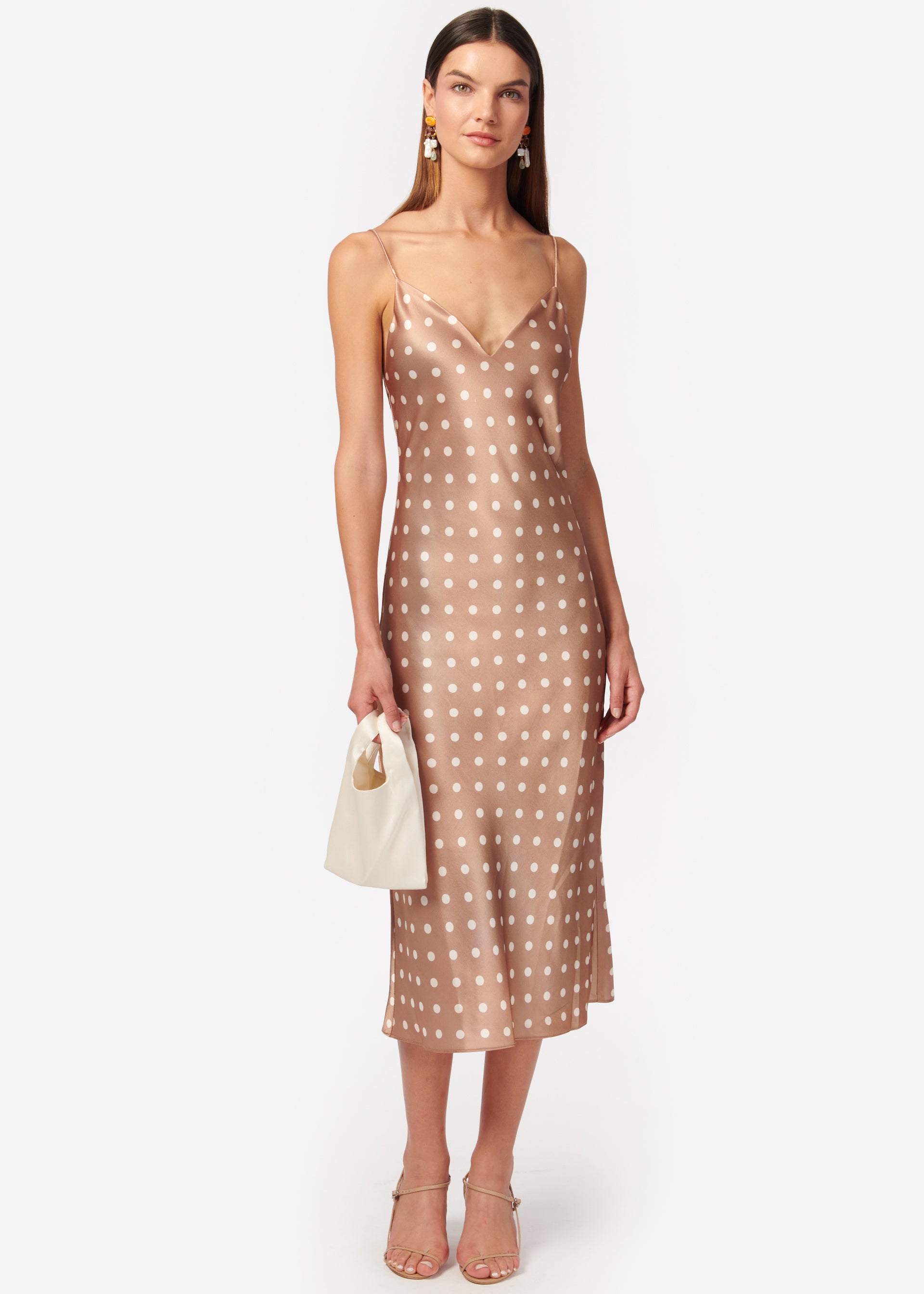 Myla Dress Macadamia Dot CAMI NYC