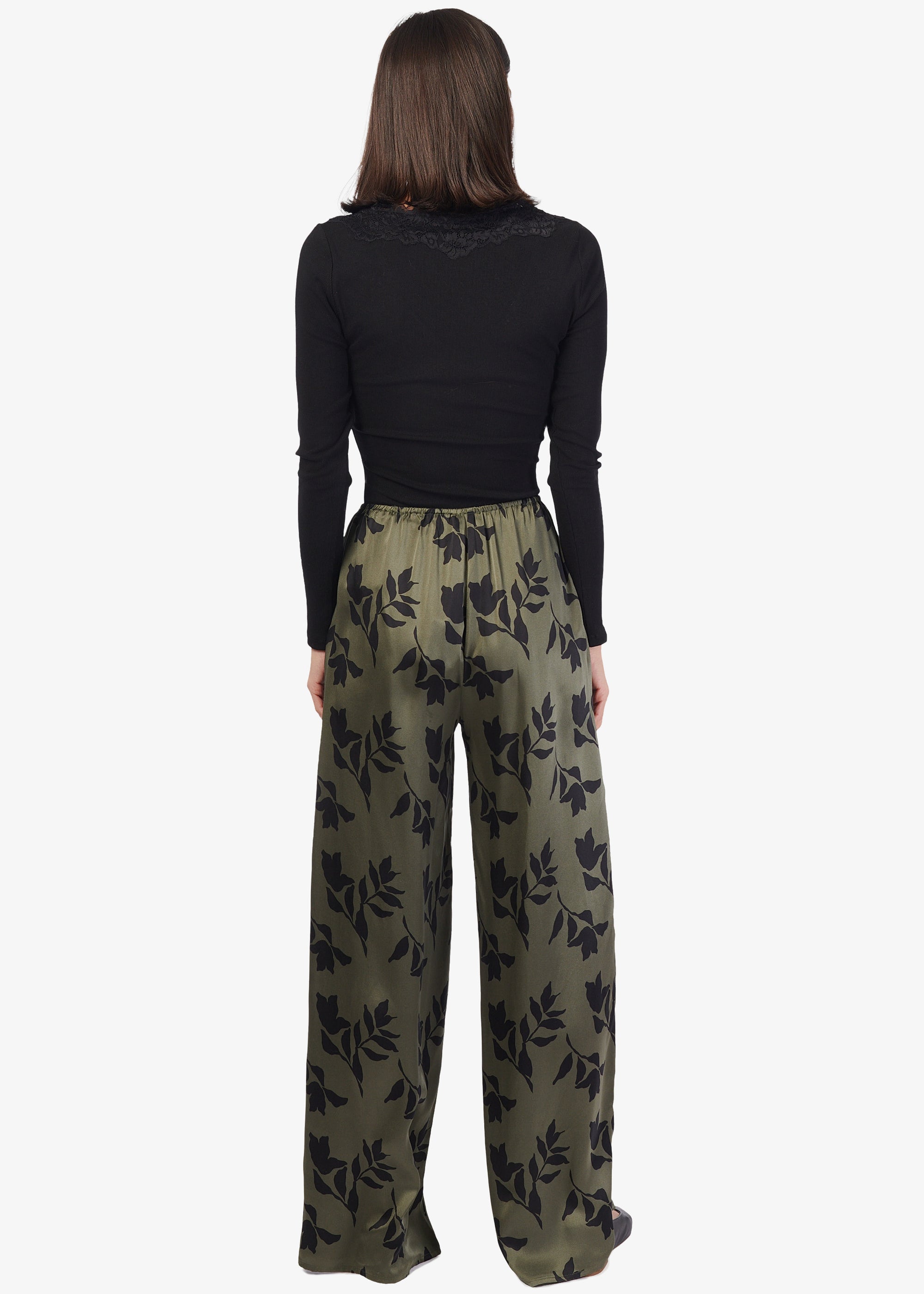 Doreen Charmeuse Pant Pressed Floral