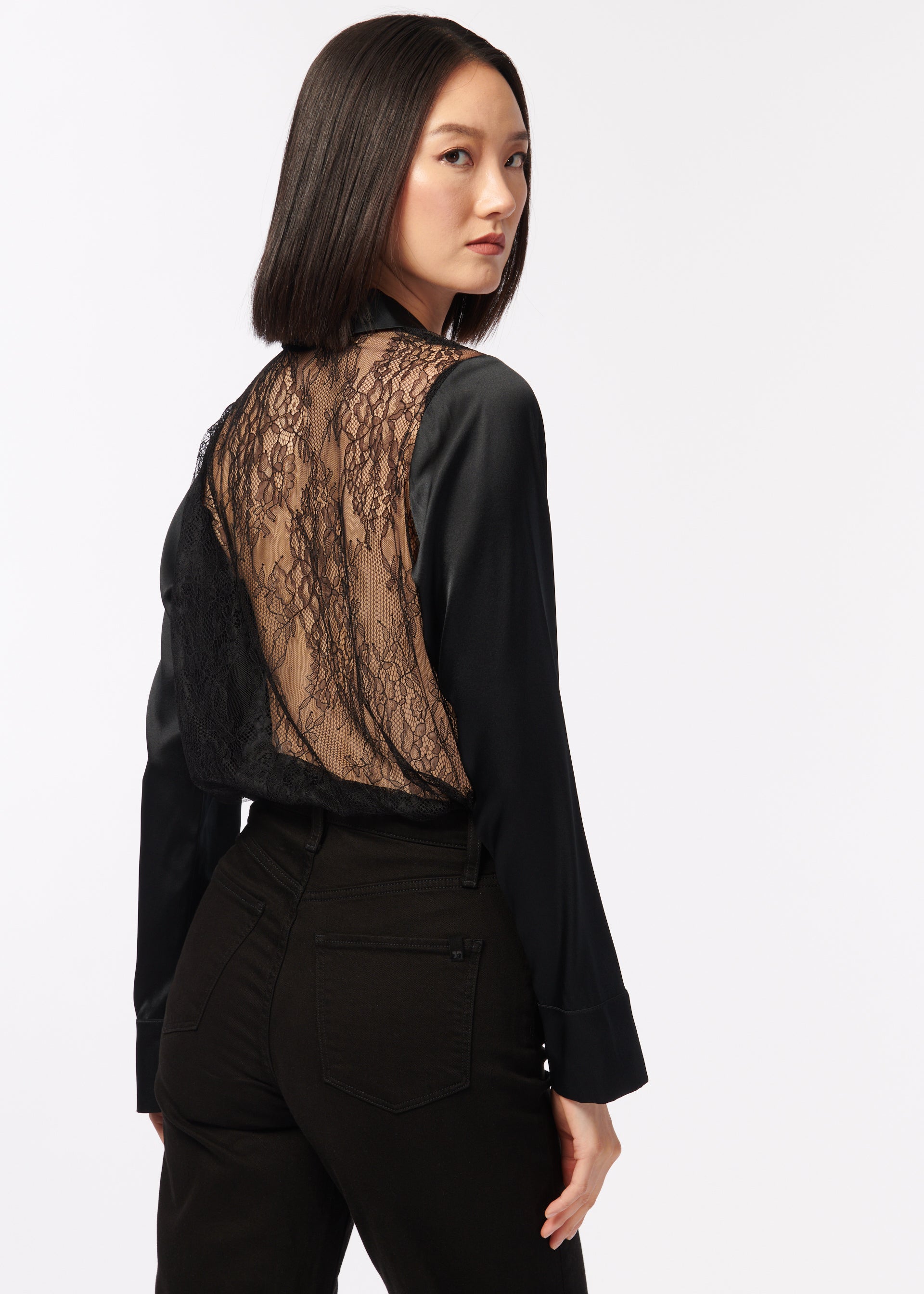 Cami NYC L40708 Women's Briar Black Lace Corset Bodysuit Size XS 