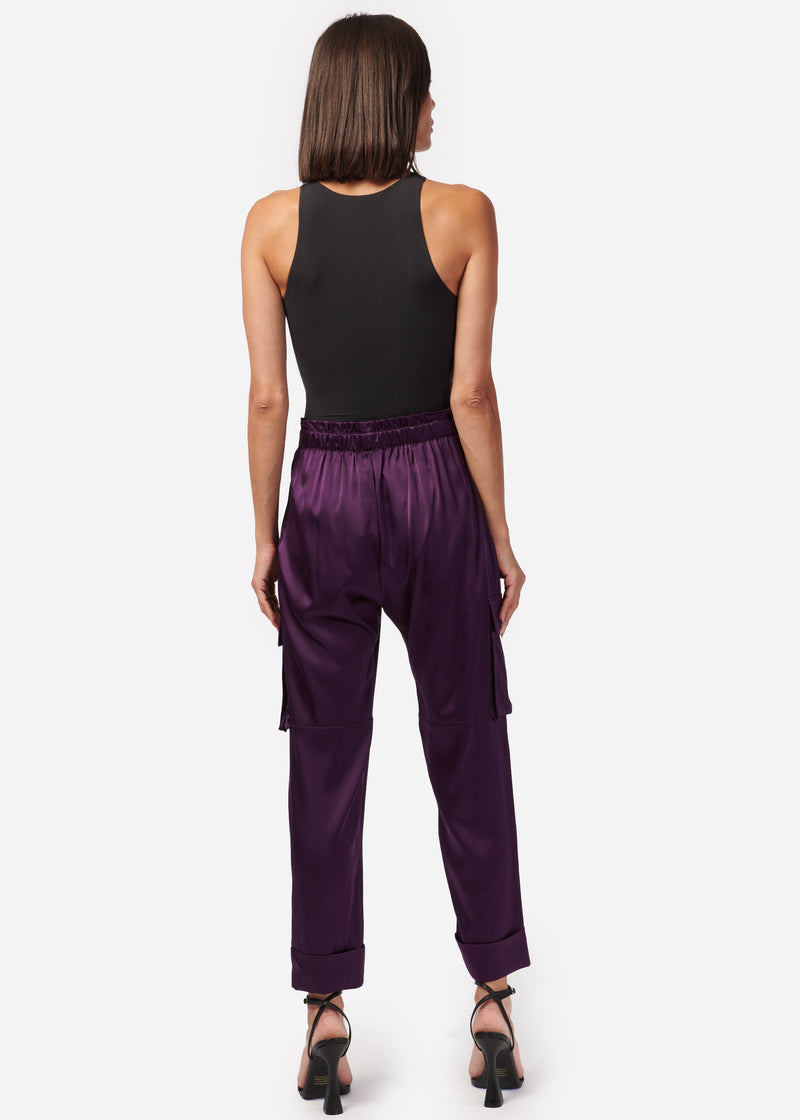 Carmen Cargo Pant Eggplant – CAMI NYC