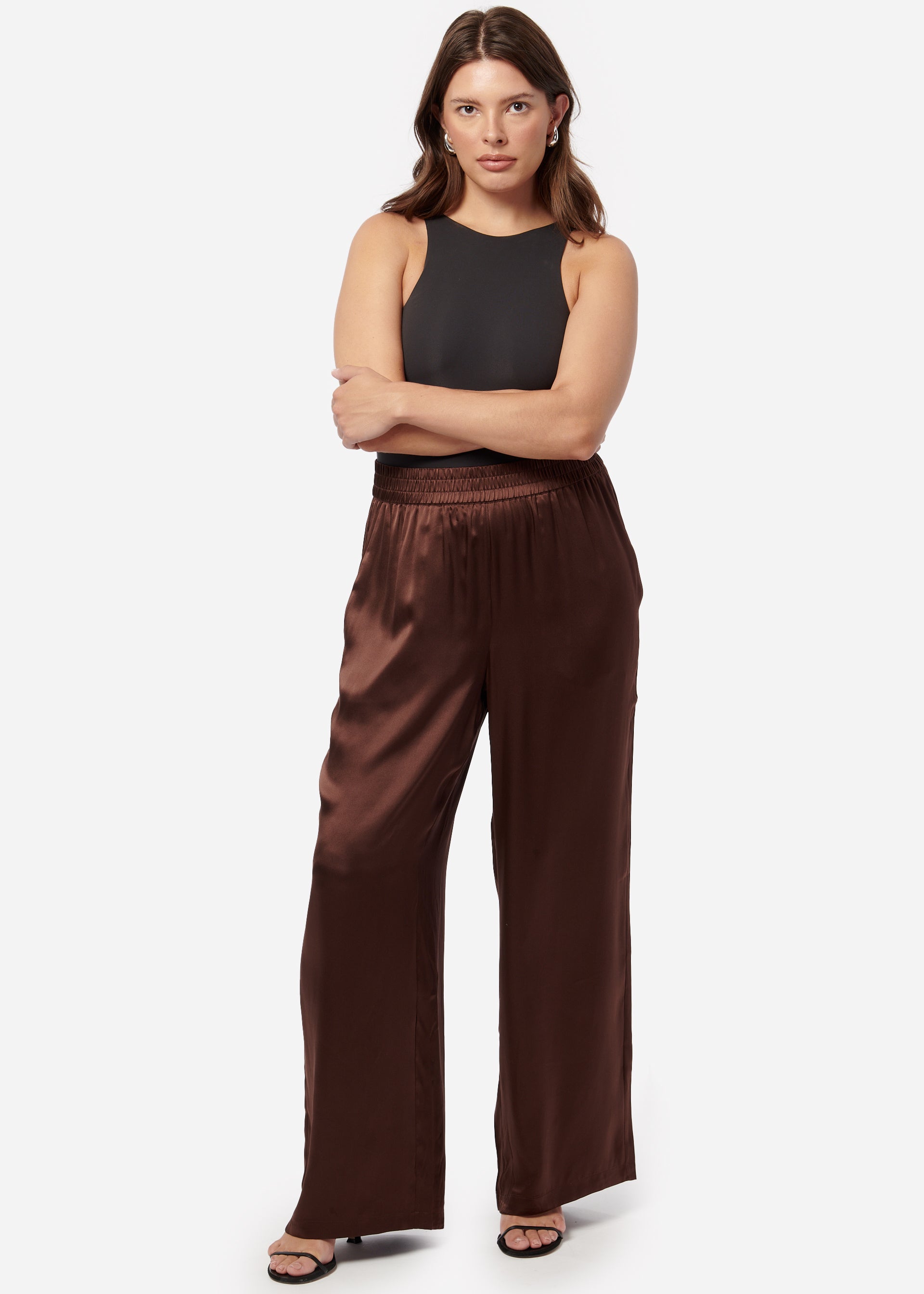 Store Cami NYC Brown Track Pants L New