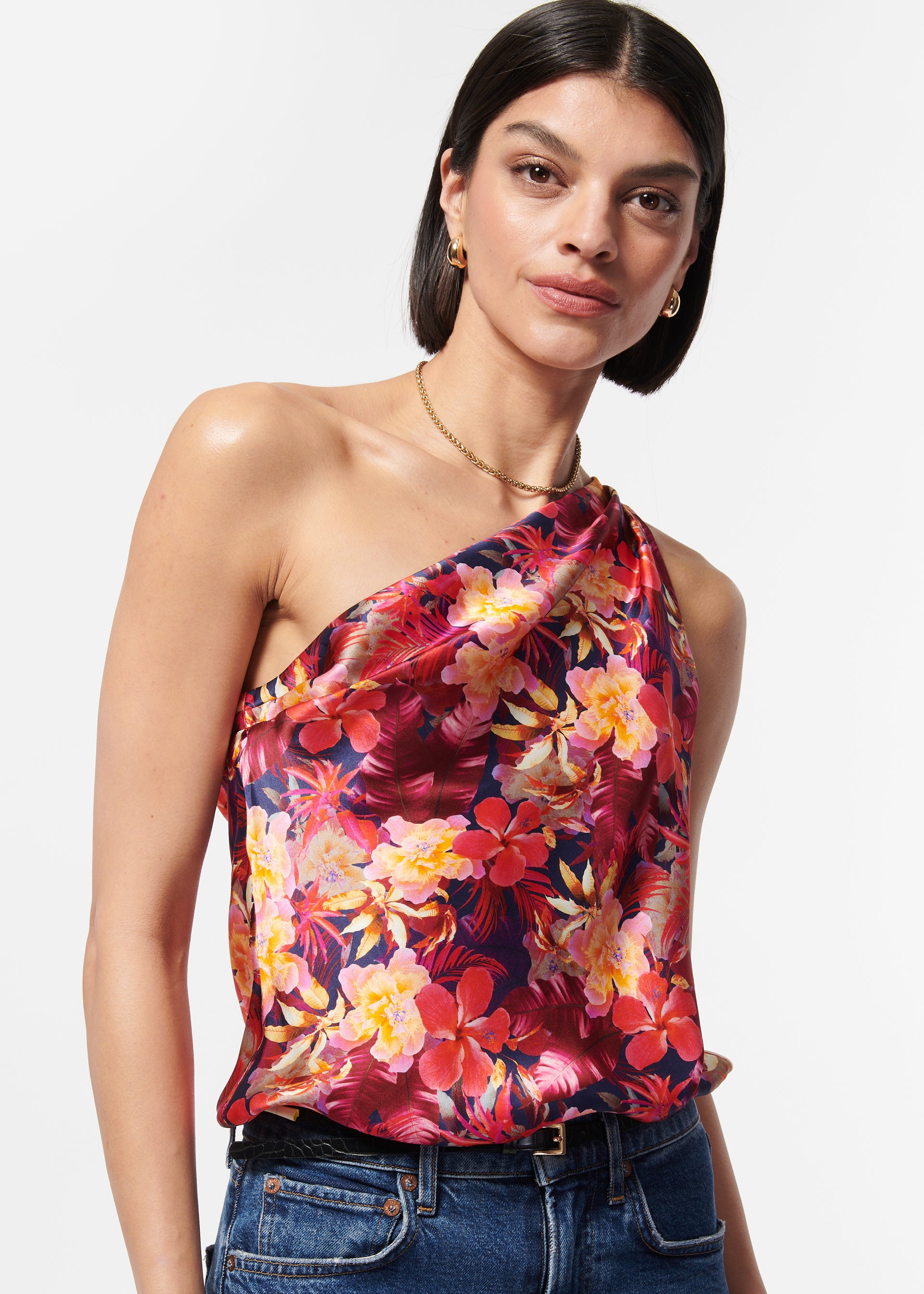 Cami NYC Darby One Shoulder Bodysuit - Cornflower