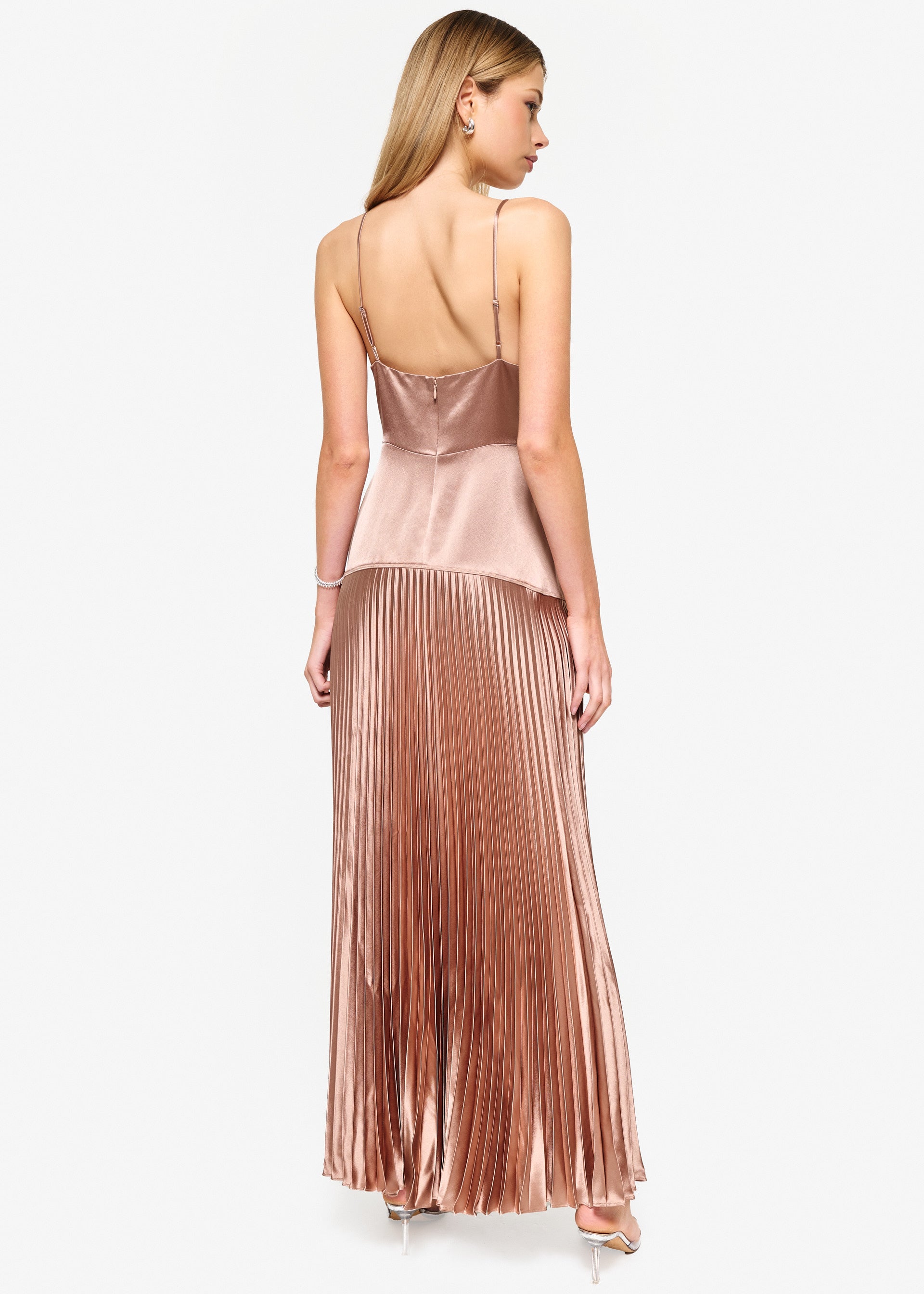 Jennelyn Pleated Gown Mink