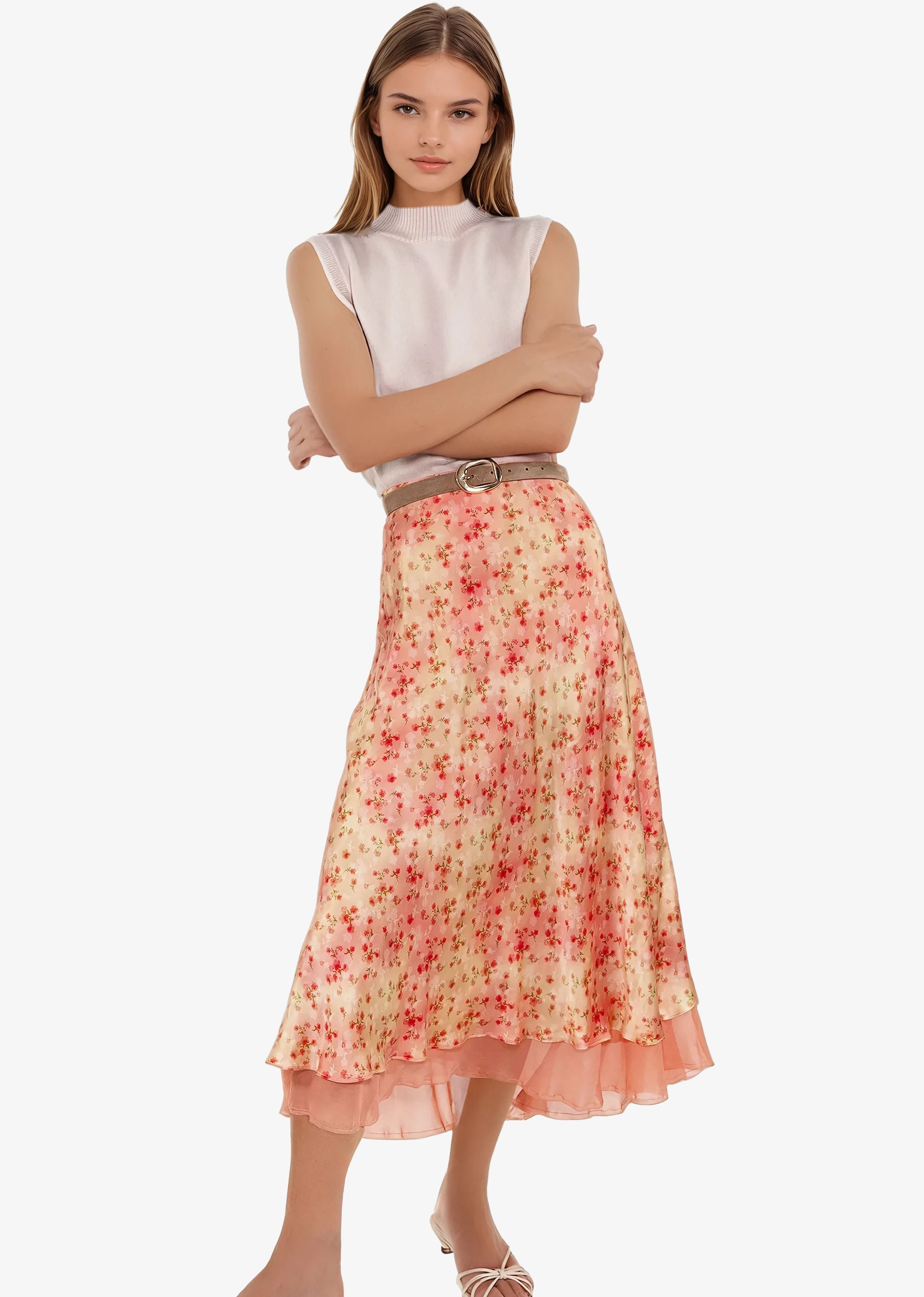 Genoa Skirt Sunset Ditsy