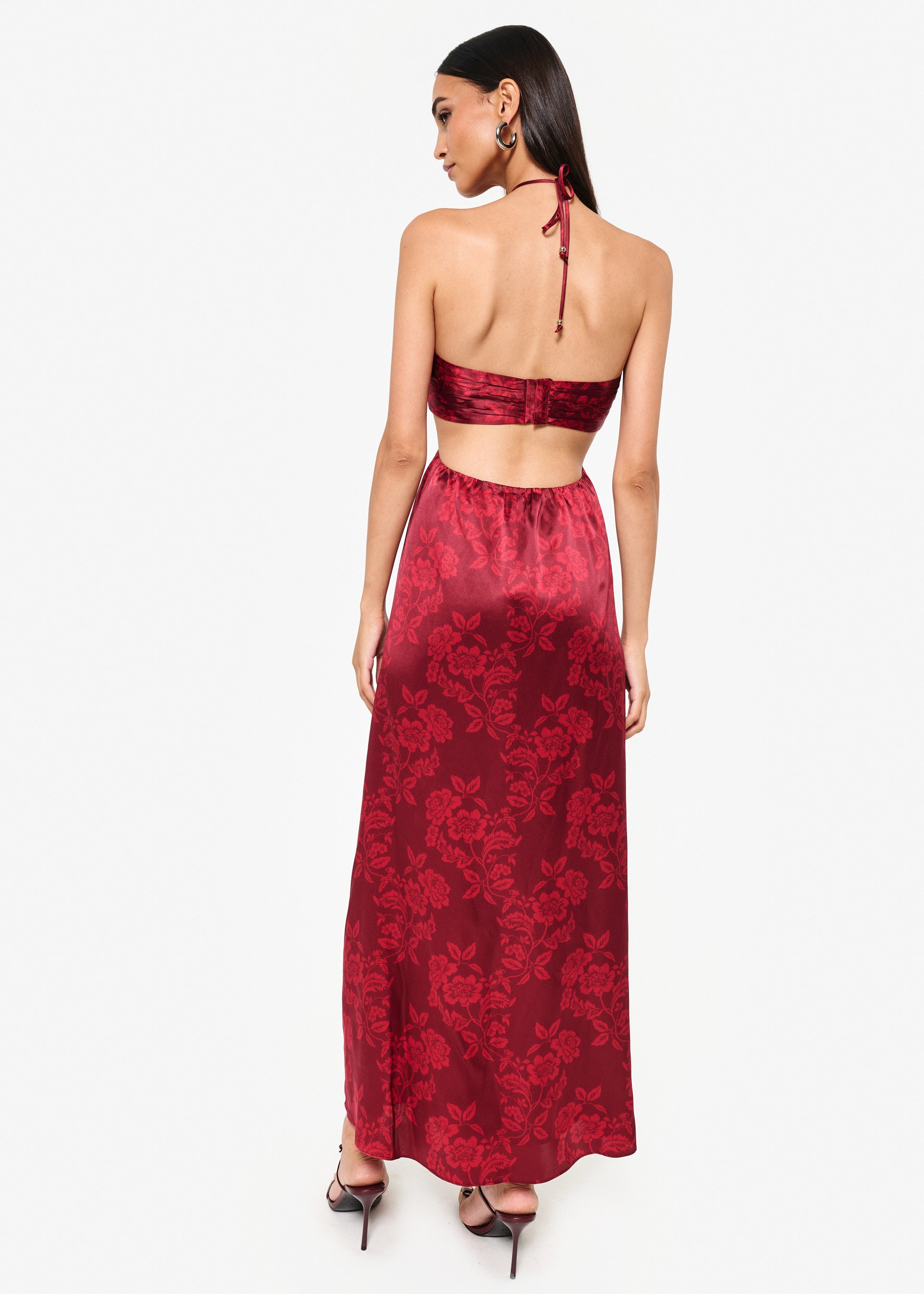 Calliope Maxi Dress Campari Flora