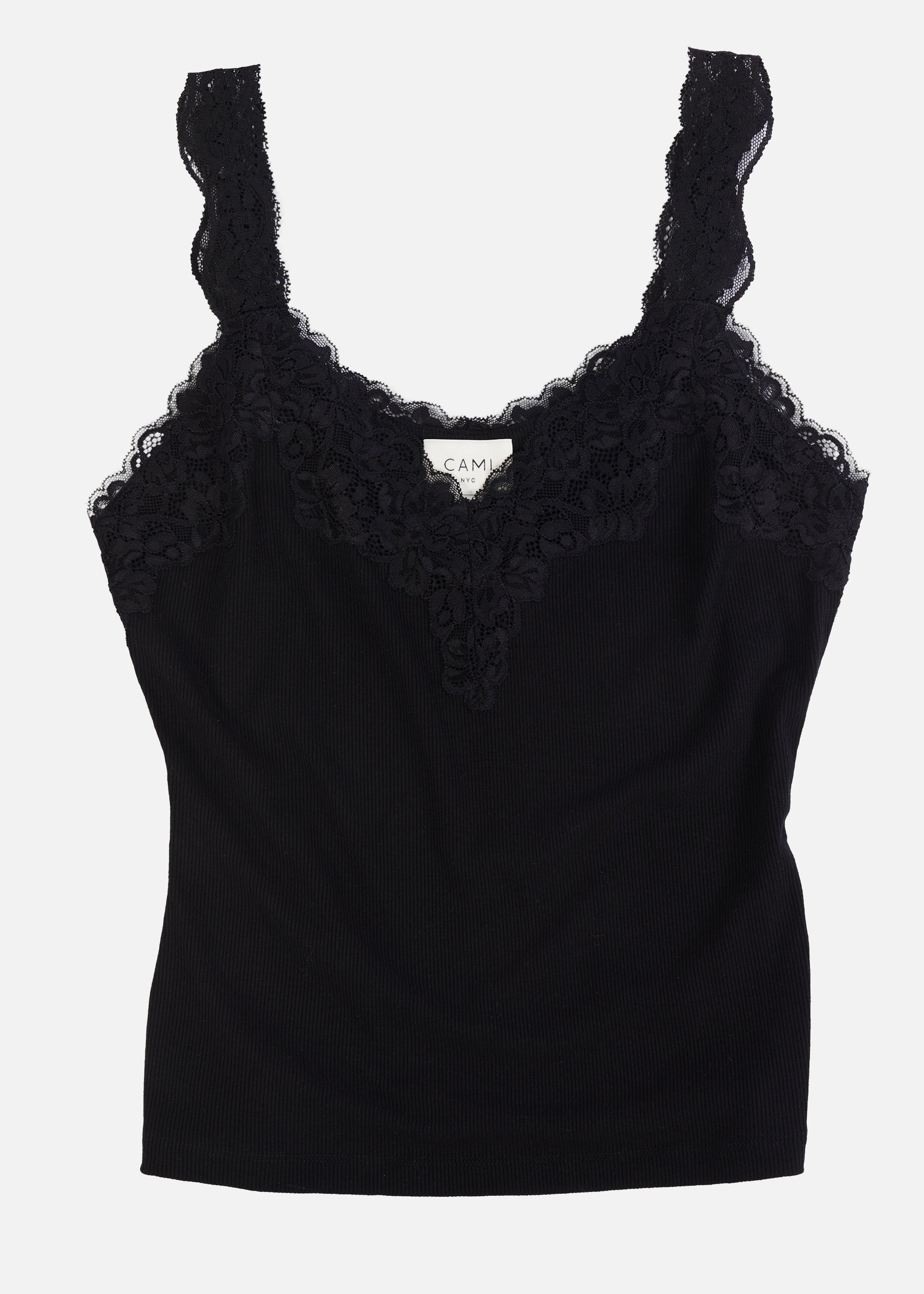 Lani Rib Knit Tank Black