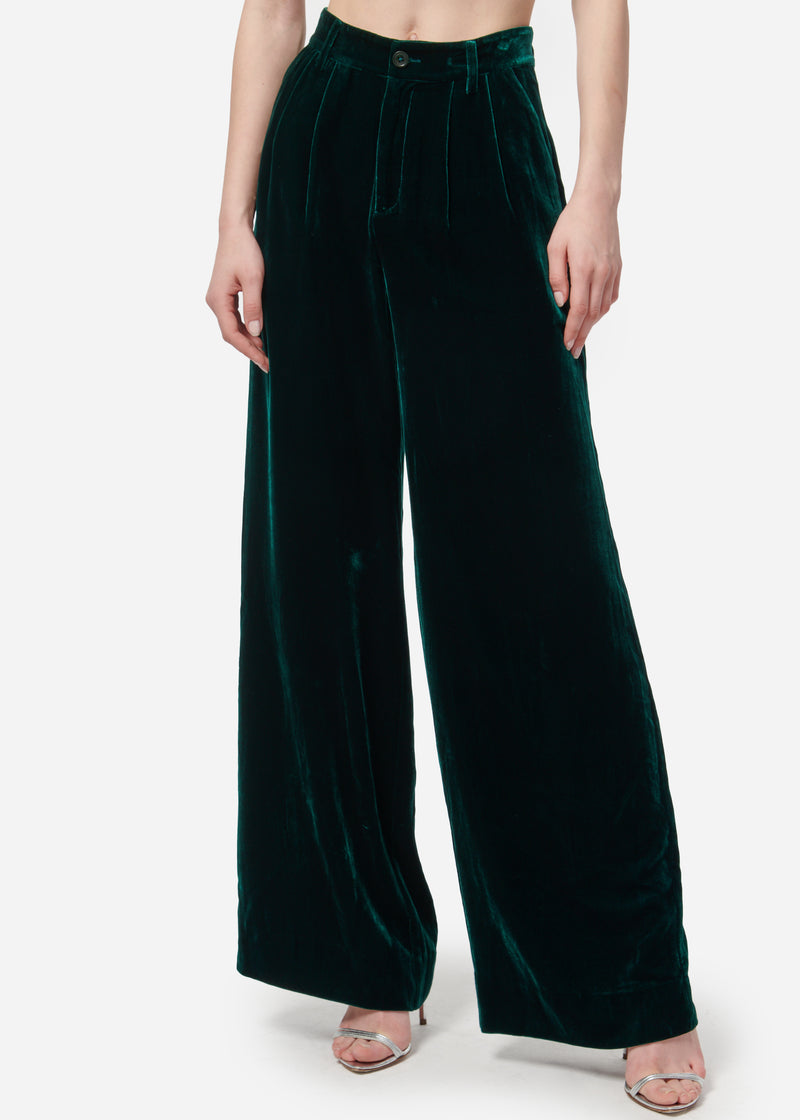 Rylie Velvet Pant Deep Sea – CAMI NYC